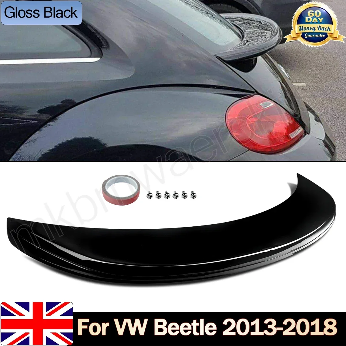 

For VW Beetle A5 Gloss Black Rear Boot Spoiler Wing 2013-2018 OE Style Painted