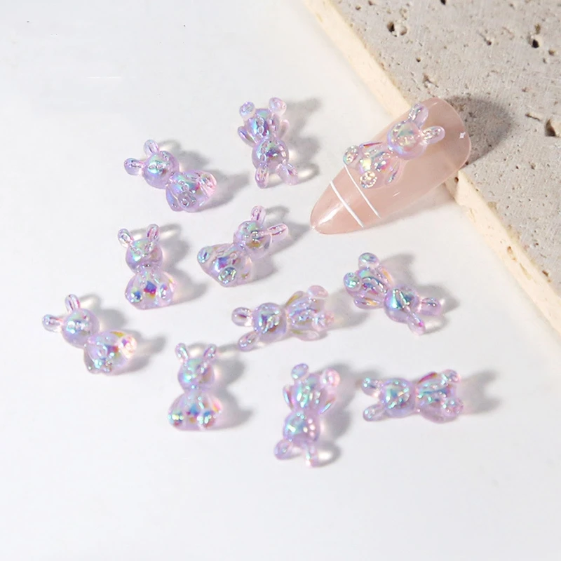 

Bunny/Bear Nail Charm For Nail Art 3d Rabbit Nail Art Charms Gummy Nail Charms Gummy 3D Nail Art Decor