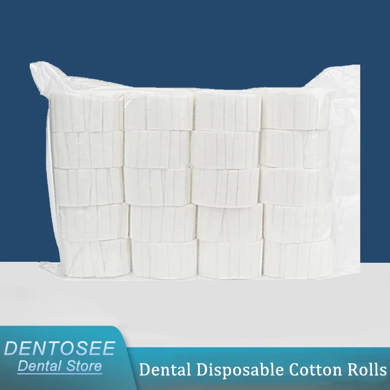 

Disposable Dental Hemostatic Cotton Rolls 1000pcs High-Absorbency for Teeth Whitening & Oral Surgery Sterile Dentist Tools
