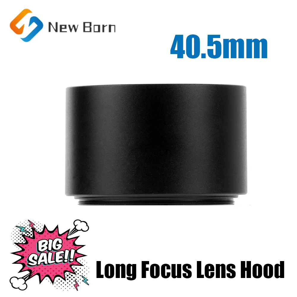 40.5mm Metal Long Focus Lens Hood for Canon Nikon Pentax Leica Fuji Sony A6500 A6300 A6100 A6000 A5100 A5000 DSLR Accessories