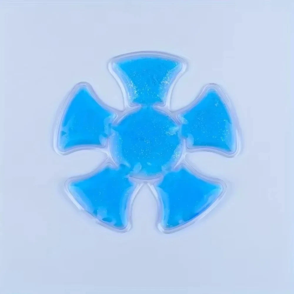 Pacote de gelo em gel de PVC azul - Almofada de resfriamento ajustável para capacetes e chapéus |   Acessório exterior portátil de viagem de compressa fria reutilizável