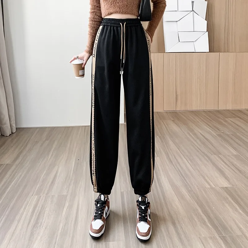 

Women's Trousers 2023 Spring Hip Hop Casual Trousers High Street Loose Straight Haren pants