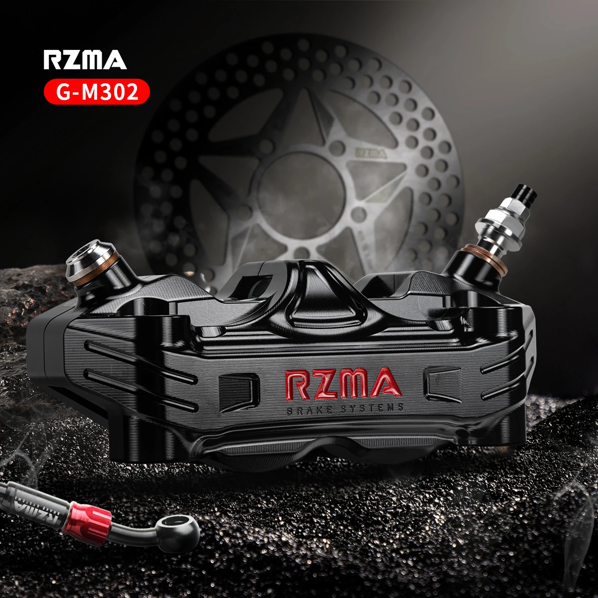 طقم فرجار الفرامل الشعاعية للسباق RZMA G-M302 للدراجات النارية |   فرامل قرصية من الألومنيوم مزورة |   ترقية الترباس المباشرة