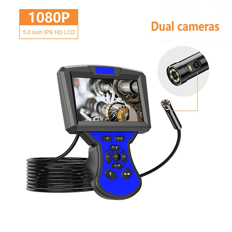 5 inches   Color Monitor Handheld Industrial Plumbing Borehole Pipe Inspection deep well inspection camera