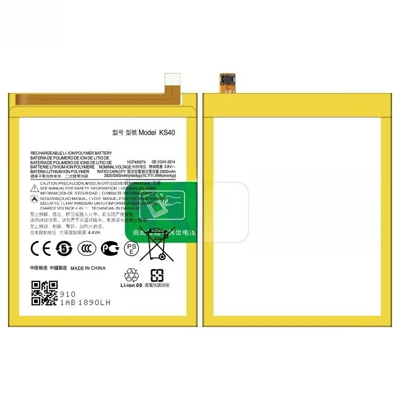 High Quality KS40 Mobile Phone Battery 3.8V 3000mAh For Motorola E6 Play XT2029 XT2029-1 Brand New Replacement Battery