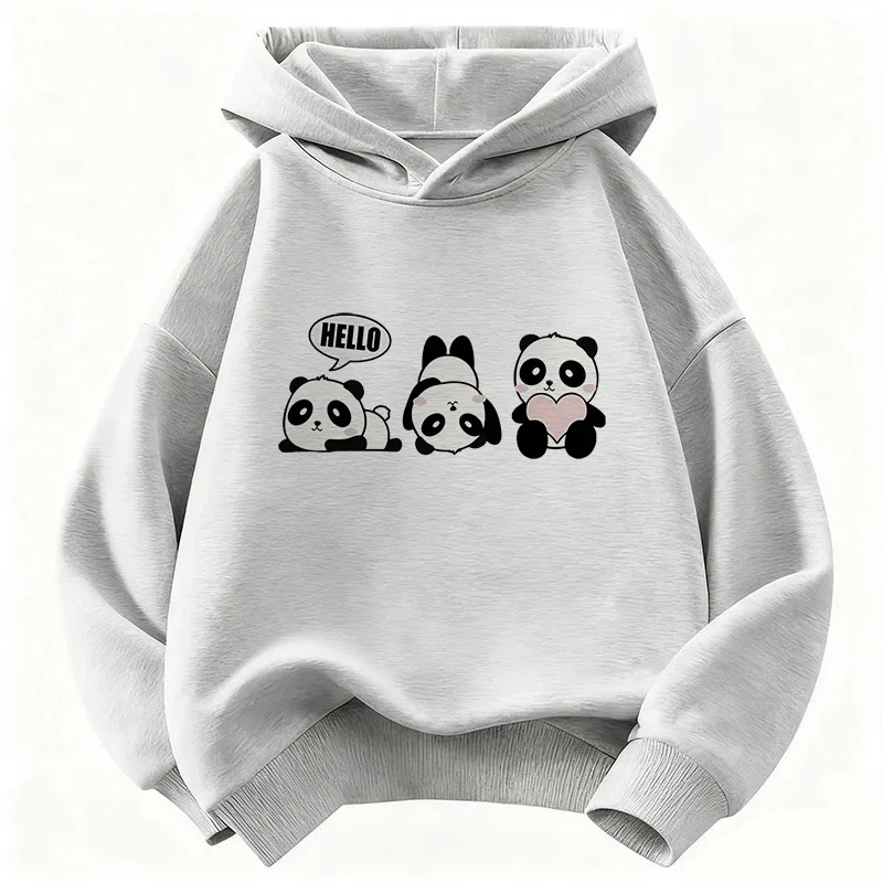 Lovely Panda Funny Hoodie Kids Children's Sweatshirt Hoody for Boys Girls Casual Hoodies Clothes