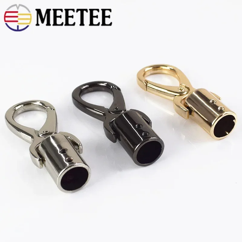 2/4/10pcs Meetee Bag Metal Buckles Tassel Cords Stopper Clasp Handbag Strap Belt Hanging Hook Buckle DIY Hardware Accessories