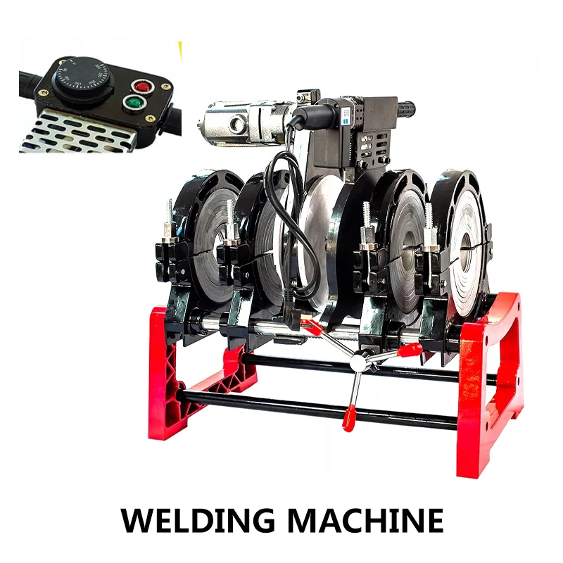 Enhanced 63-200mm Manual Hot Melt Hydraulic four Ring Docking Machine PE/ PPR/ PB/ PVDF Pipe Butt Welding Machine