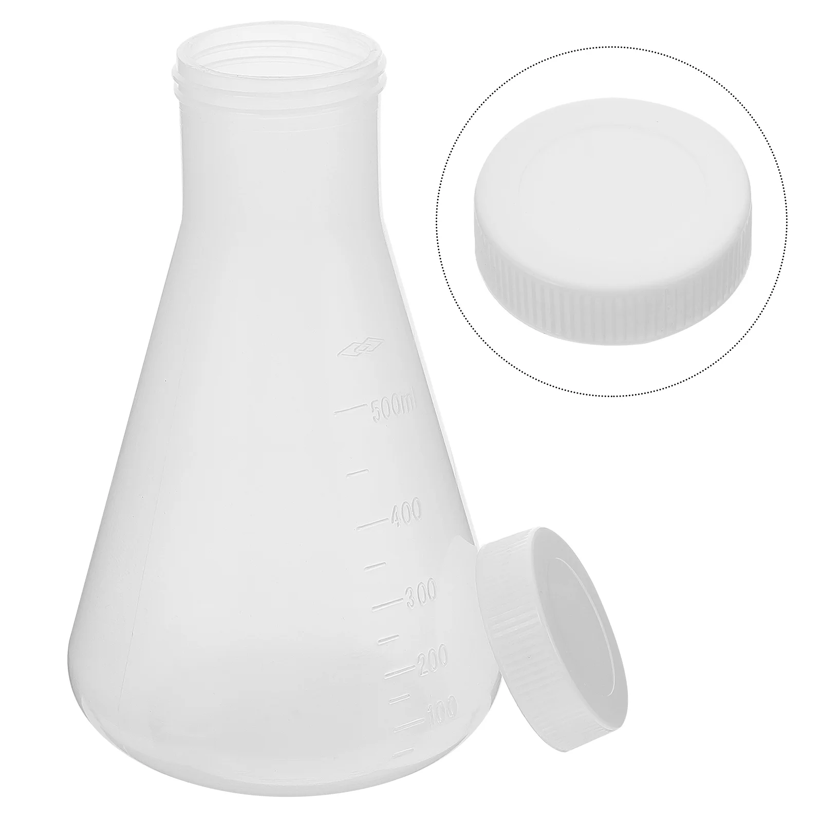 

3 Pcs Plastic Flask Glass Beaker Alcohol Bottle Water Cup Flasks Erlenmeyer for Laboratory Major