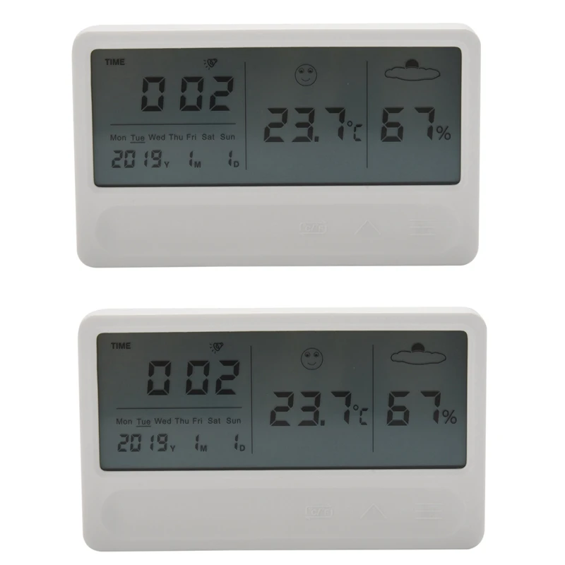 2X Digital Hygrometer Thermometer Indoor Room Outdoor Temperature Humidity Meter LCD Stand Magnetic Backing Sensor