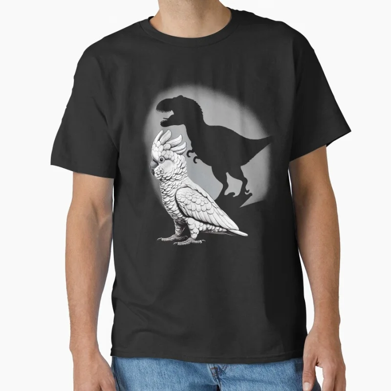 

Screaming Goffins Cockatoo Parrot Bird Memes Funny Dinosaur T shirt for man Large size Tops Funny parrot Graphic Printed clothes