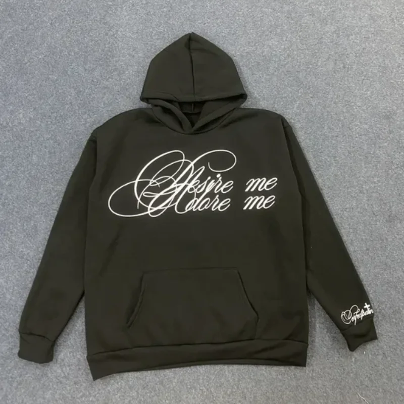 Moda gotycka, amerykański hip-hop, styl high street, męska odzież Harajuku z nadrukiem liter, codzienna odzież sportowa, bluza z długim rękawem, odzież damska.