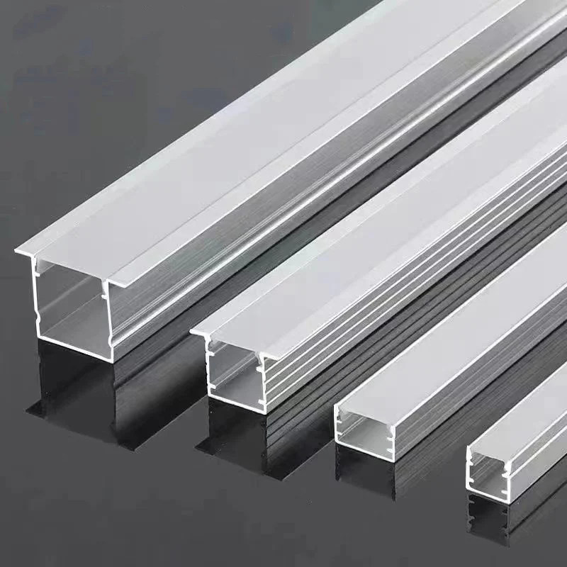 Recessed Hidden Line Light 50cm 2-15pcs Aluminum Profile LED Ceiling Embedded Linear U Channel Indoor Bar Strip Lighting