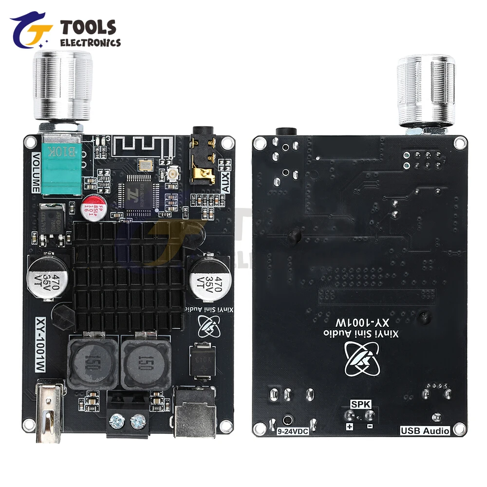 XY-1001W TPA3116 Bluetooth Audio Amplifier Board Module DC 9-24V Power Supply Single Channel 100W Amplifier Board Support TWS