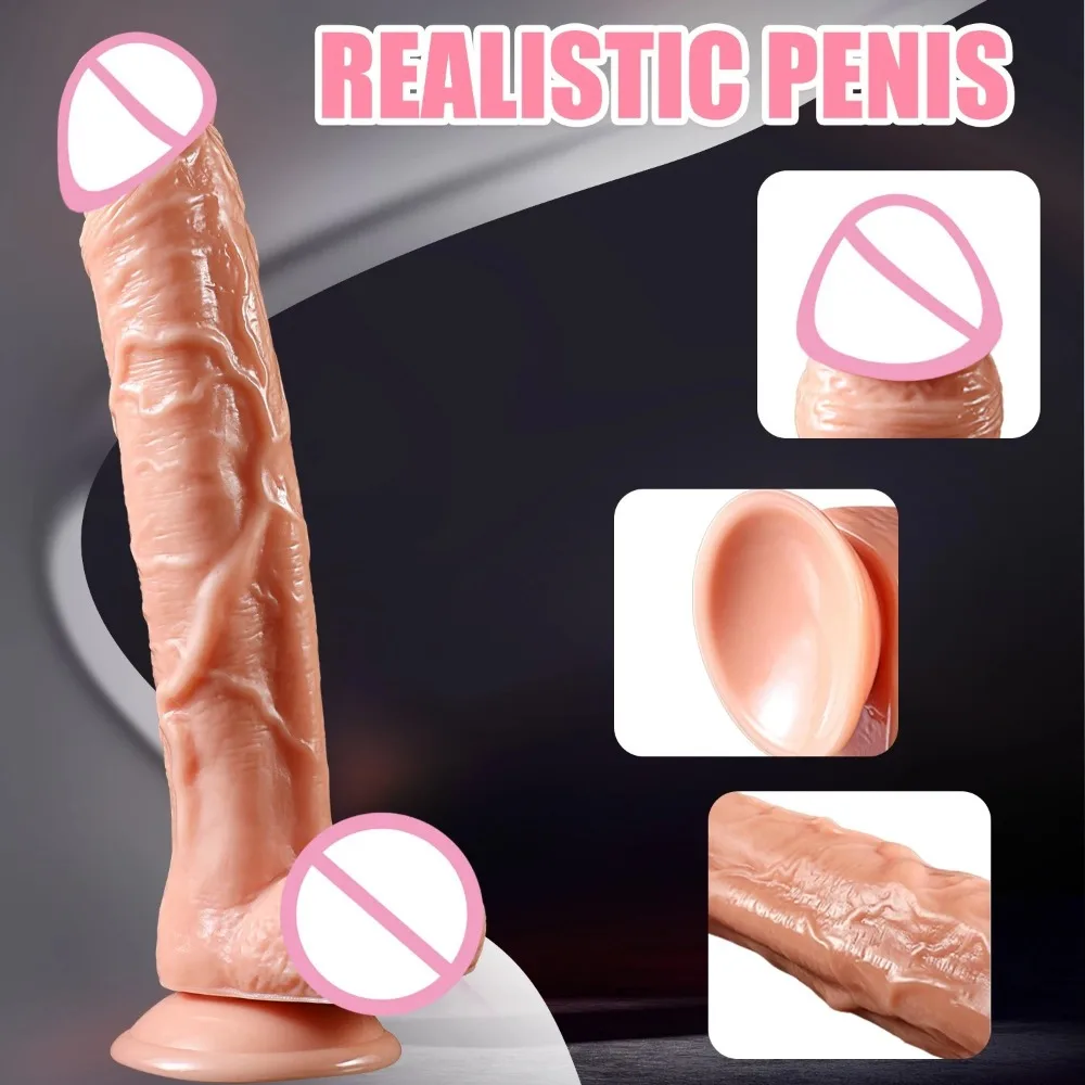 29CM Realistic Dildo with Suction Cup Adult Sex Toy For Men Women Soft Clitoris Vaginal Masturbators Penis Big Anal Dick