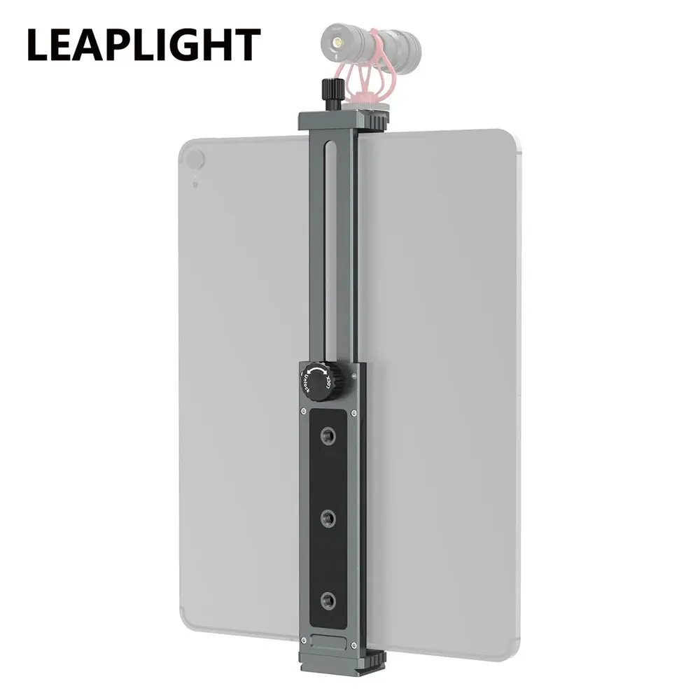 

LEAPLIGHT Tablet Holder Clamp Clip for iPad pro air mini 2 3 4 Universal Clip Tripod Mount for iPhone 16 4.7"-12.9" Most Tablet