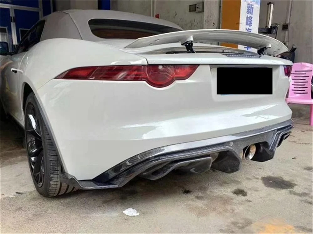 

True Carbon Fiber C-style Front Bumper Side Skirts Rear Bumper Lips Rear Diffuser Body Kit for Jaguar F-type Body Kit