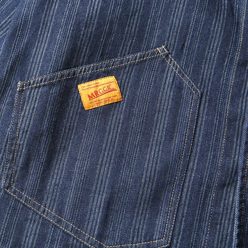 Японская винтажная ретро модная джинсовая куртка с v-образным вырезом и несколькими карманами для мужчин и женщин, пальто-кардиган