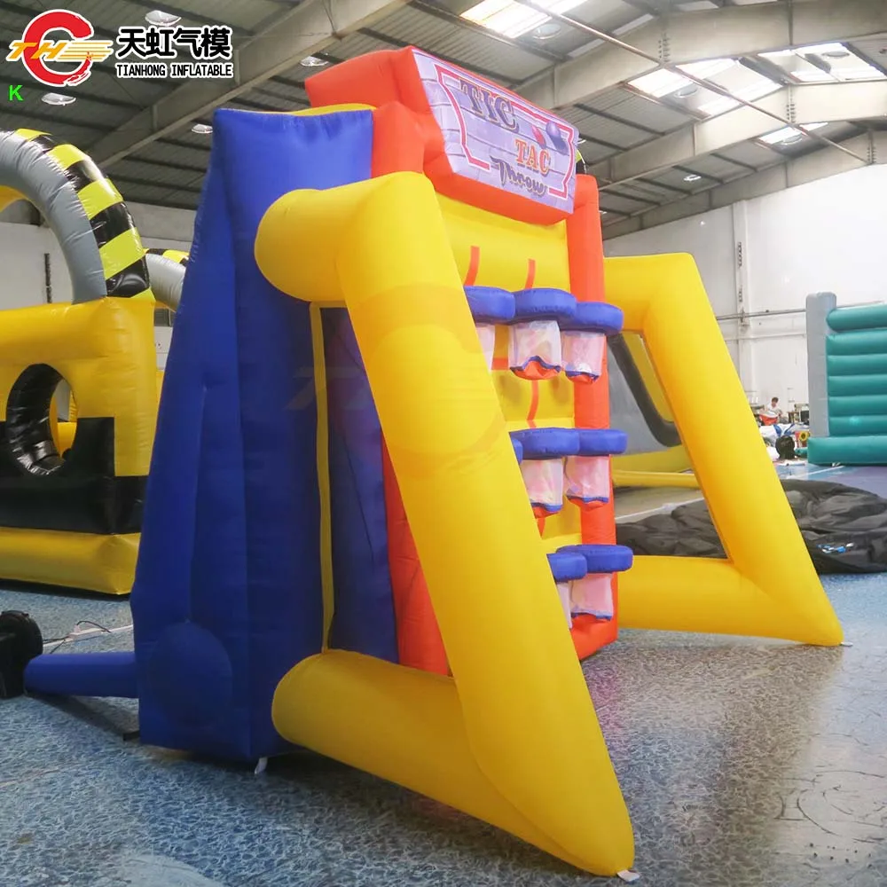 สนุกกลางแจ้งและกีฬา TIC TAC โยน Carnival เกม Blow Up XnO Inflatable ของเล่น 9 ห่วงบาสเกตบอลเกมสําหรับกิจกรรมและงานปาร์ตี้