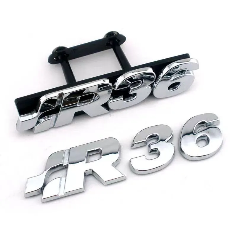 Golf R32 R35 R36 Chrome Front Grille Badge Emblem GOLF TDI R 3.2L V6 Rear Boot Tailgate Badge logo for Golf 4 / 5 (1997-2008)