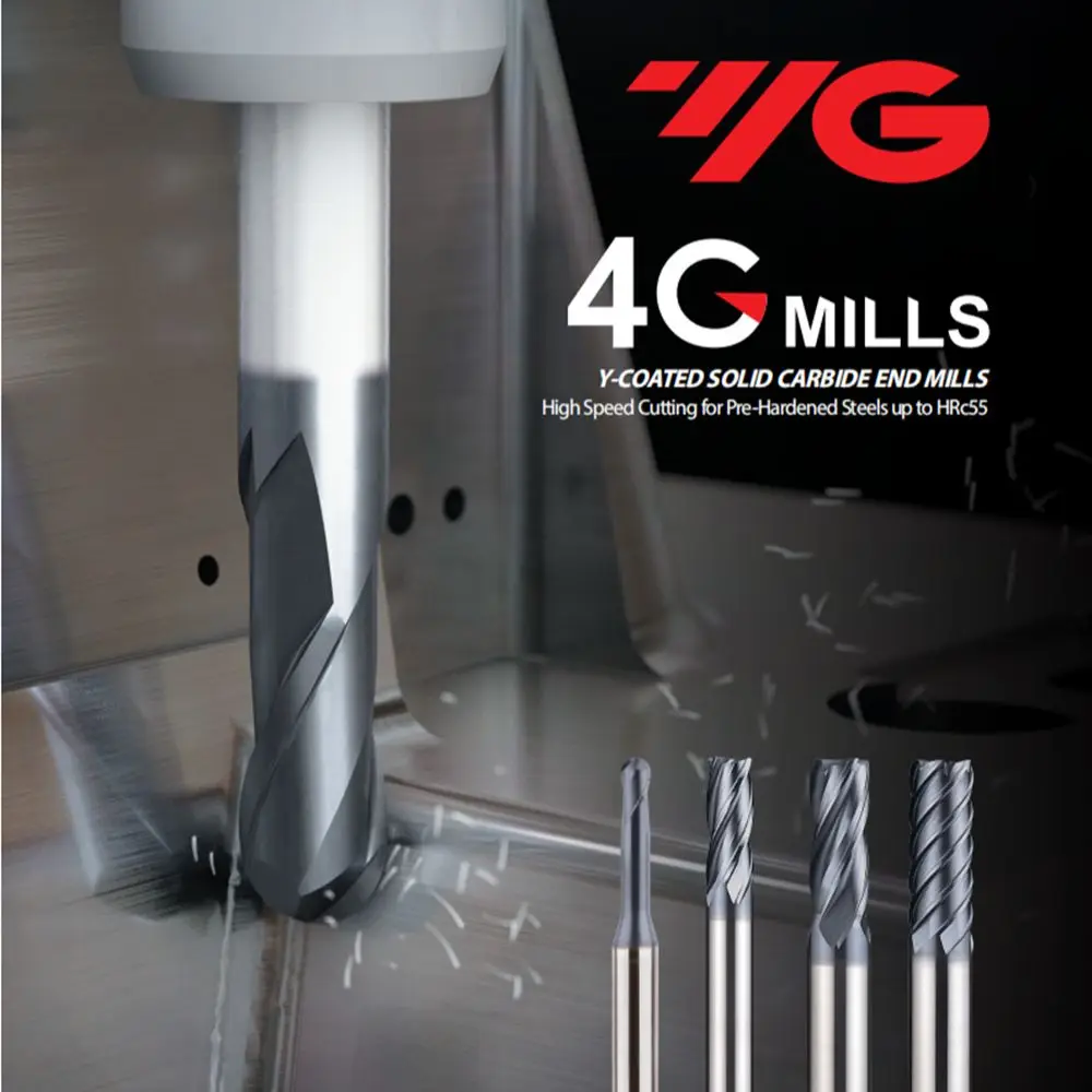 

YG-1 4G mills 10 mm R0.5 R1 SOLID CARBIDE END 2 FLUTE CORNER RADIUS with EXTENDED NECK