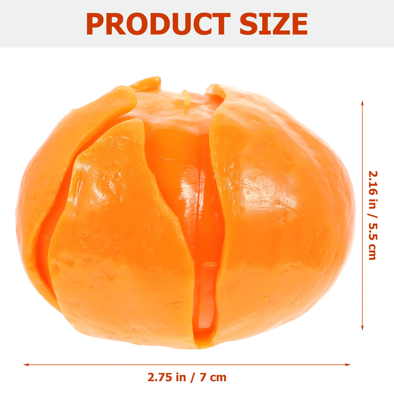 Simulated Tangerine Peeled Orange Shape Stress Relaxing Squeeze Fruit Decor Sensory Relief Squeeze Toy