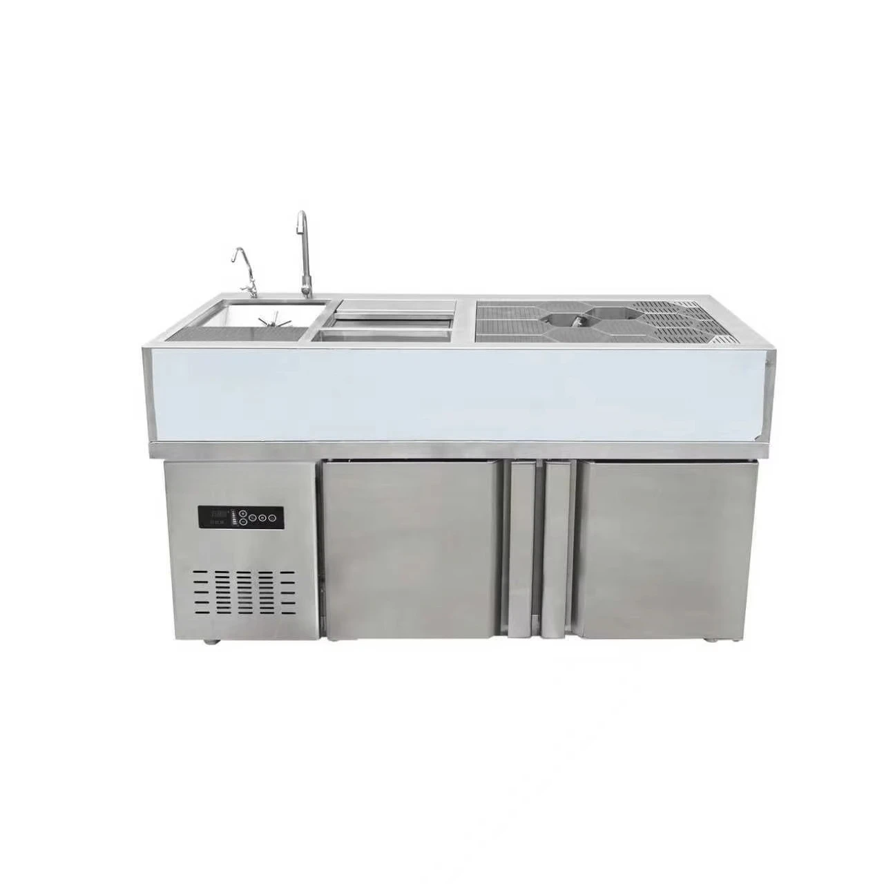 Honeycomb-style bar Stainless Steel Cocktail Counter Water bar bar Operation Counter