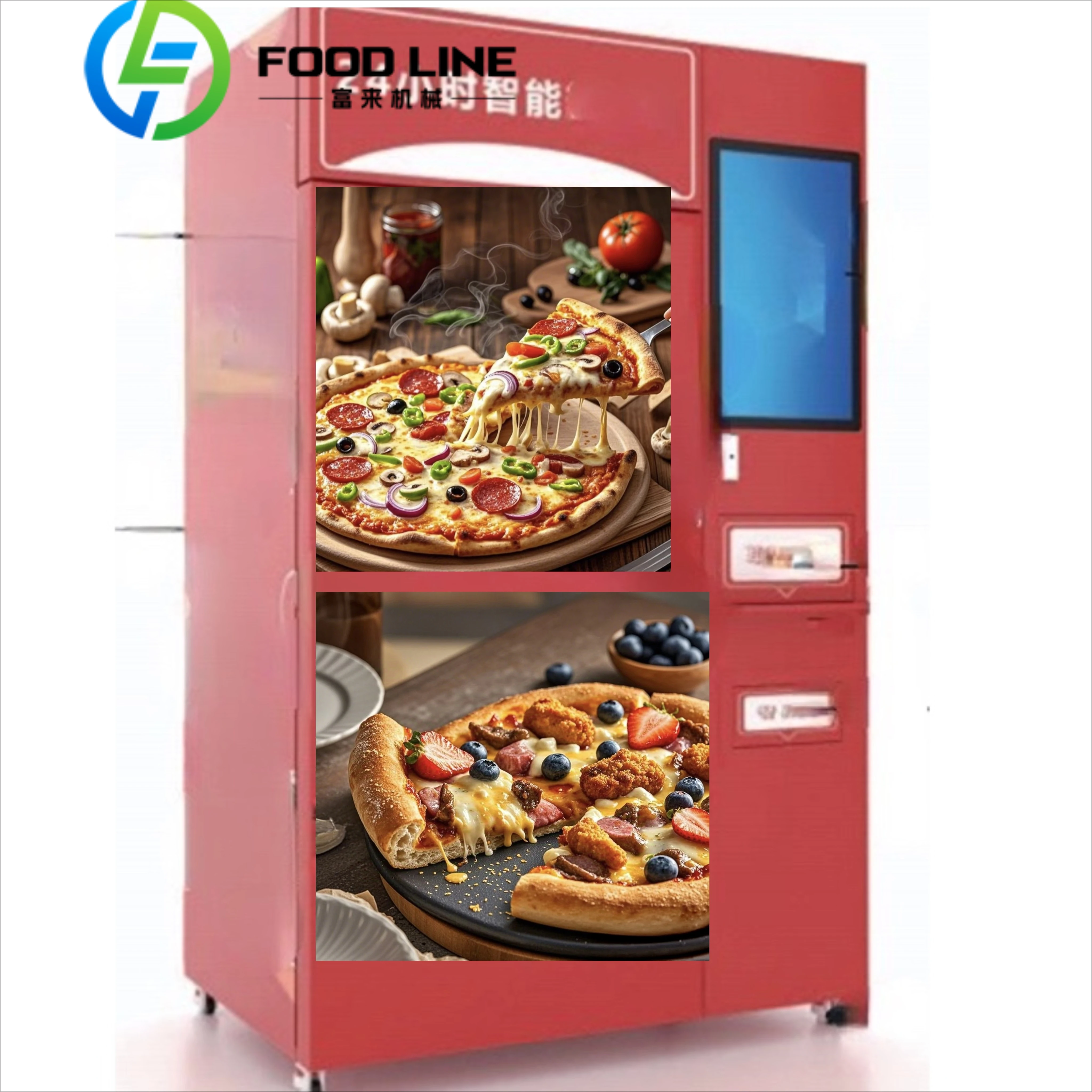 Customized 24H Intelligent Pizza Vending Machine - Automated Food Processing Equipment for Self-Service Pizza Making
