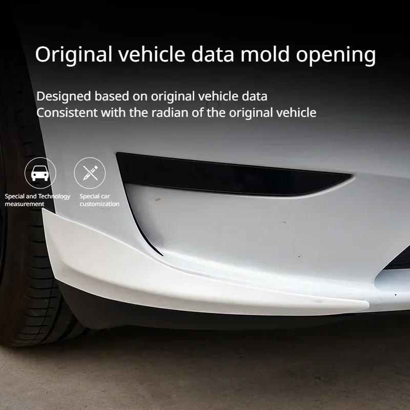 Per Tesla Model Y paraurti anteriore angolo Anti-collisione striscia barra anteriore Crash Cover protettiva Trim accessori modificati nero 2023