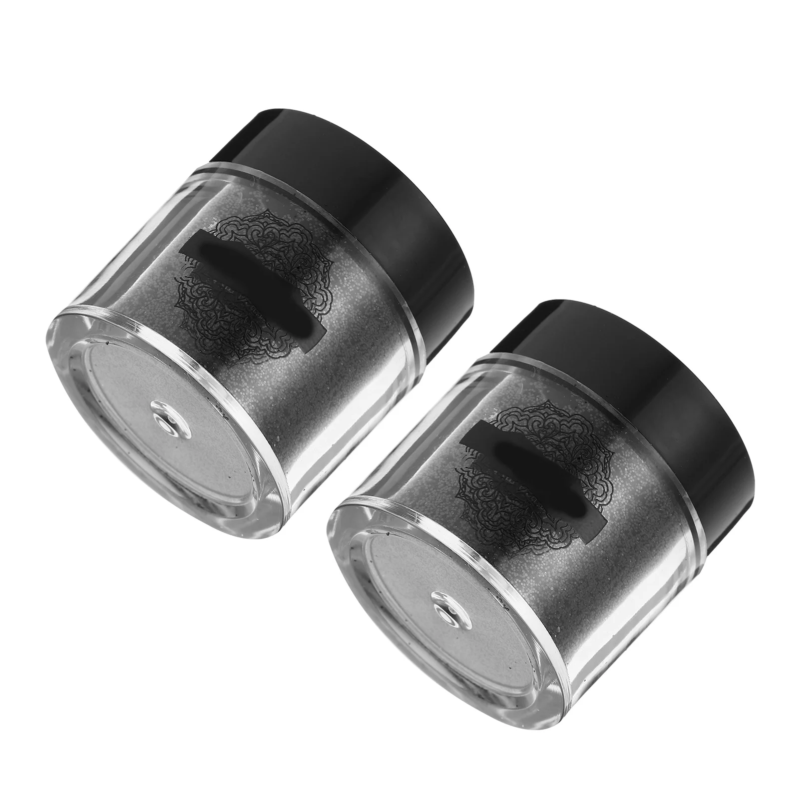 2pcs Art Black Glitter Manicure Decoration For Diy Design Durable Sparkling Tool Art Accessory Glitter Nail Powder Black Nail