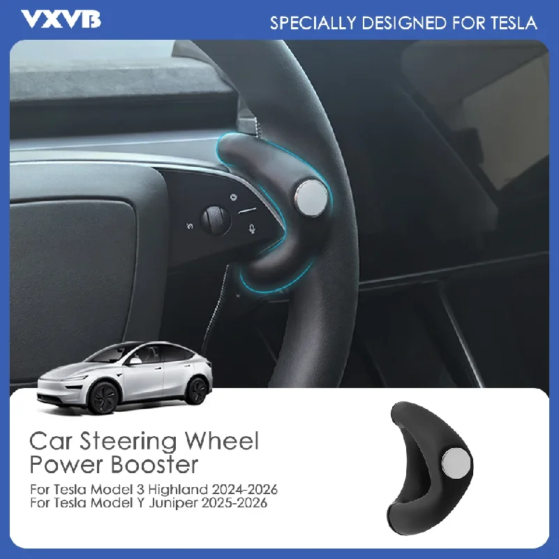 Turning Car Steering Wheel Booster Spinner Knob Bearing Power Handle For Tesla New Model Y Juniper Model 3 Highland 2025 2026