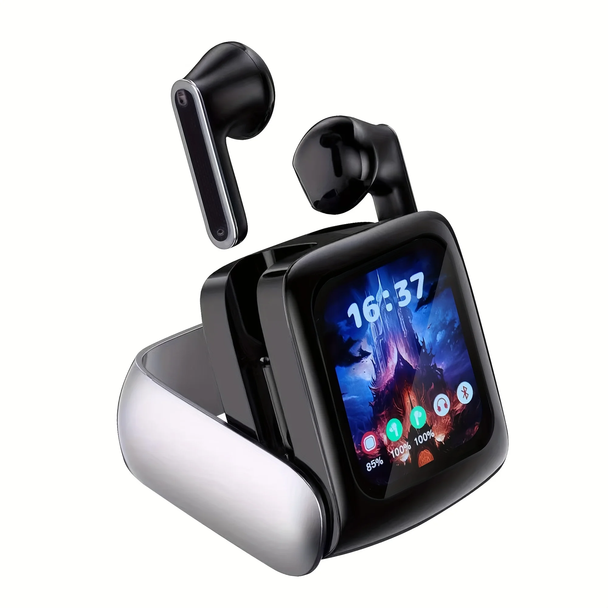 Wireless Earbuds with LED Full Color Touch Screen in Ear Headphones with High-definition Sound Quality，Comfortable to Wear