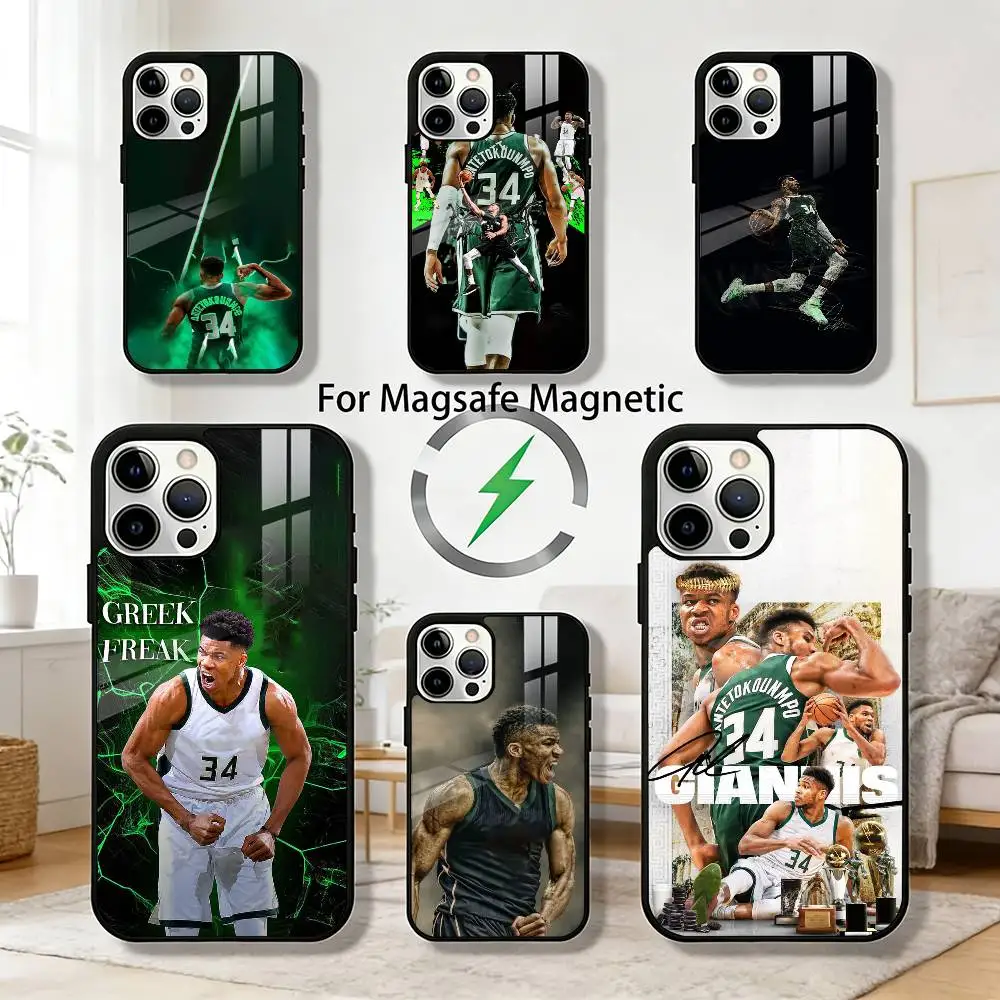 

Basketball G-Greek Freak Giannis 34 Phone Case For iPhone 17,16,15,14,13,12,Plus,Pro,Max for Magsafe Magnetic Wireless Charging