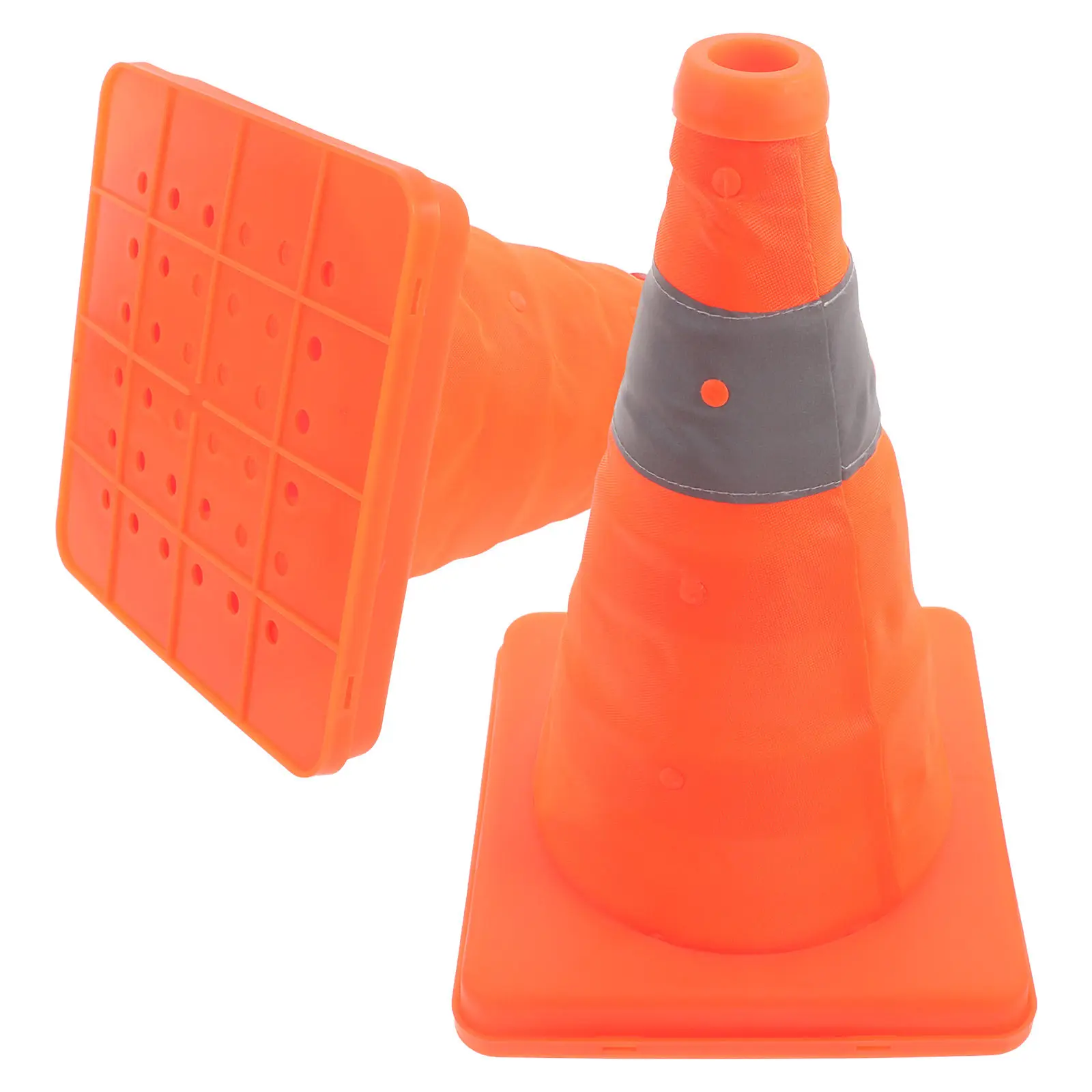 

2Pcs Collapsible Traffic Cone Bright Orange Reflective Safety Cone for Parking Lots Emergency Multi Purpose