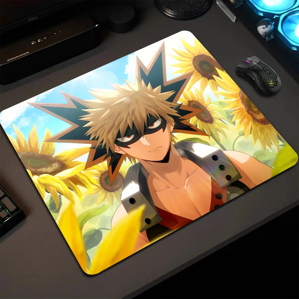 Bakugou Katsuki My Hero Academia Japanese Anime Mousepad Small LockEdge Mouse Pad For Gamers Computer Desk Pad Anti-slip Rubber