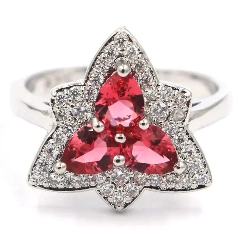 

3.5g Customized 925 SOLID STERLING SILVER Customized Rings Charming Rhodolite Garnet Tsavorite Garnet Mystic Topaz Pink Tourmali