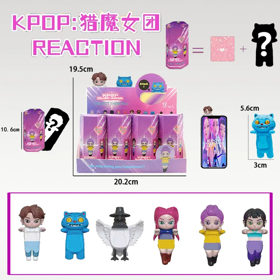Angel Kpop Demon Hunters blind box Action Figure Set Derpy Tiger Ranimeumi Mira Zoey Sussy Car accessories Dolls for Fans Gift