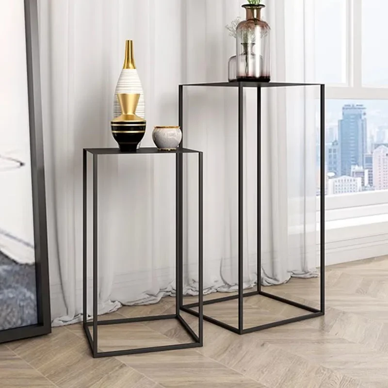 Black Conference Modern Console Table Coffee Dressing Luxury Entrance Corner Table Small Side Metal