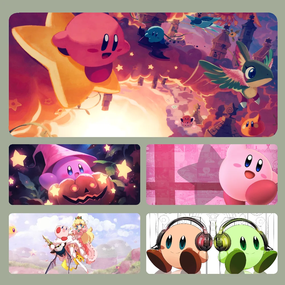 K-Kirby Mousepad Large Computer Gaming Accessories MousePads Desk Mats Anti-slip Laptop Soft Mouse Pad