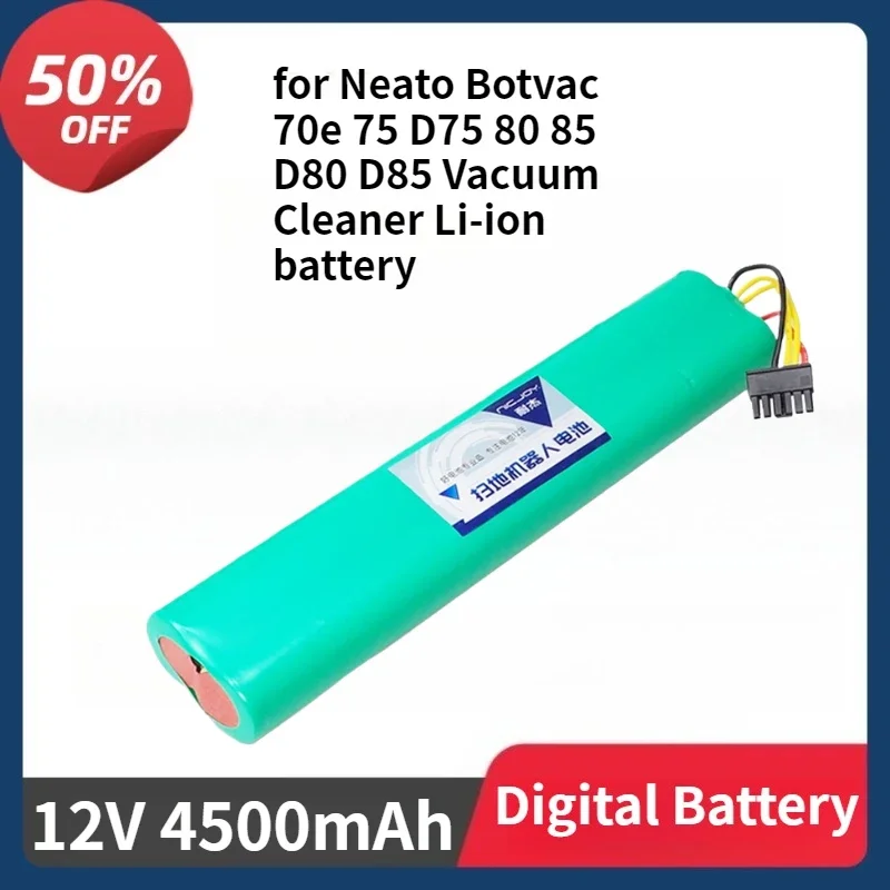 

Replacement Battery for Neato Botvac 70e 75 D75 80 85 D80 D85 Vacuum Cleaner Li-ion 12V 4500mah Battery