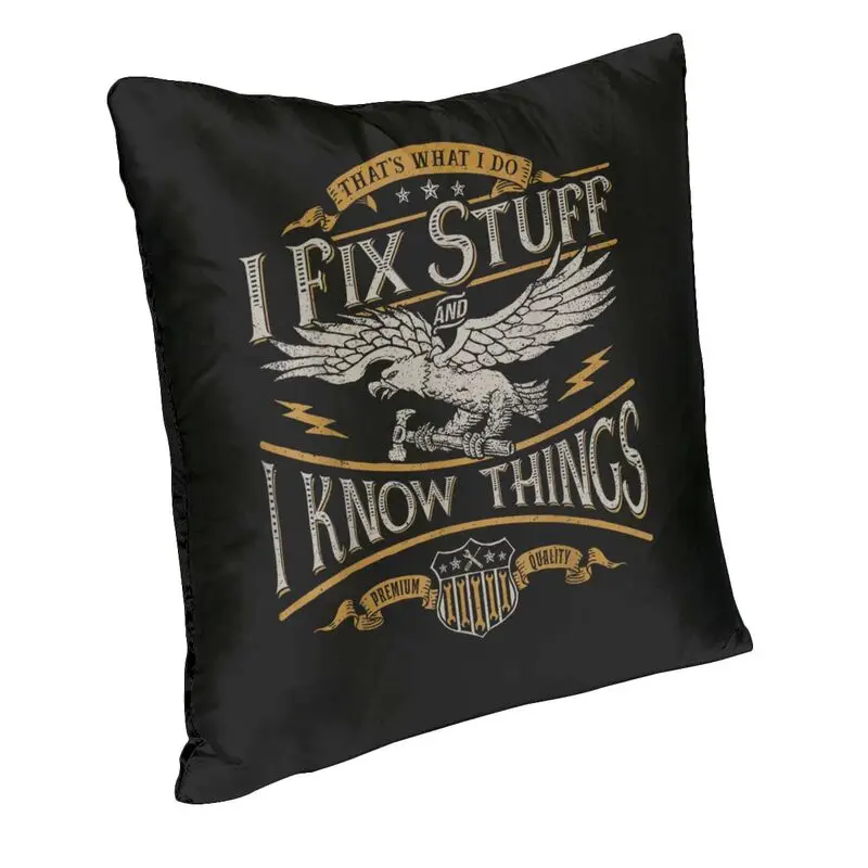 Custom I Fix Stuff Pillow for Living Room Mechanic Engineer Gift Nordic Cushion Cover Square Pillowcase