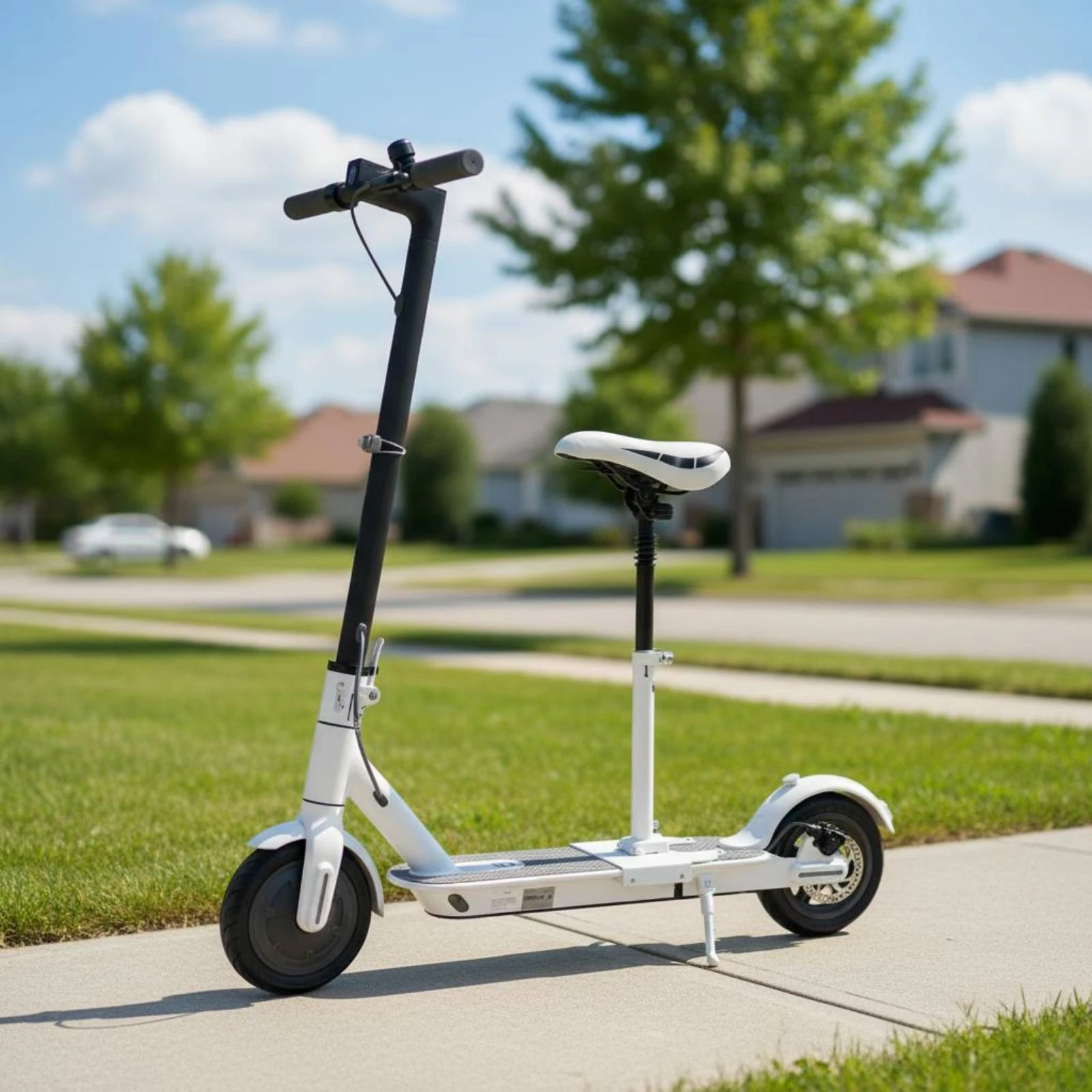 

Shock Absorbing Scooter Seat Easy to Install Adjustable Scooter Seat Mobility Accessory Soft Cushion Stable Base for Commuting