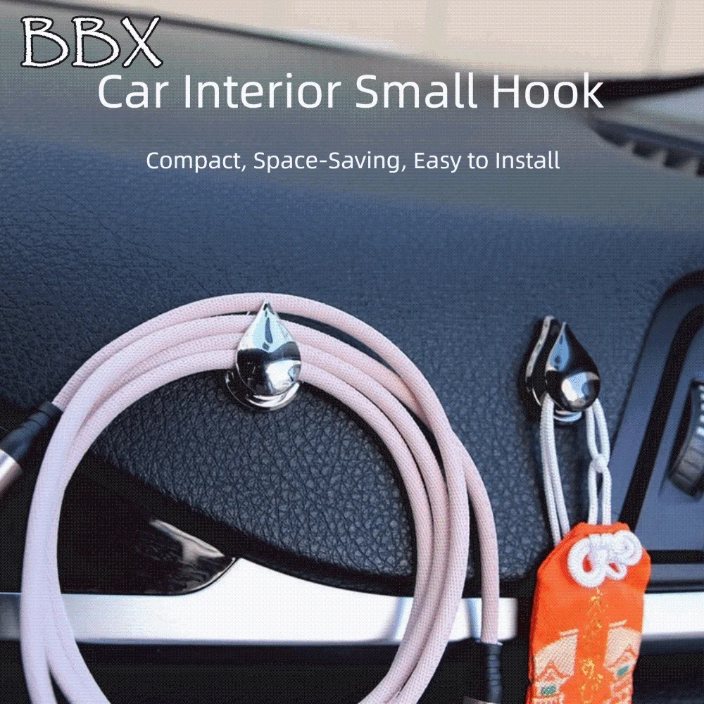 

Adhesive Design Car Organizer Hanger Creative Black 6pcs/Set Headphone Key Storage Invisible Hook Universal Clip