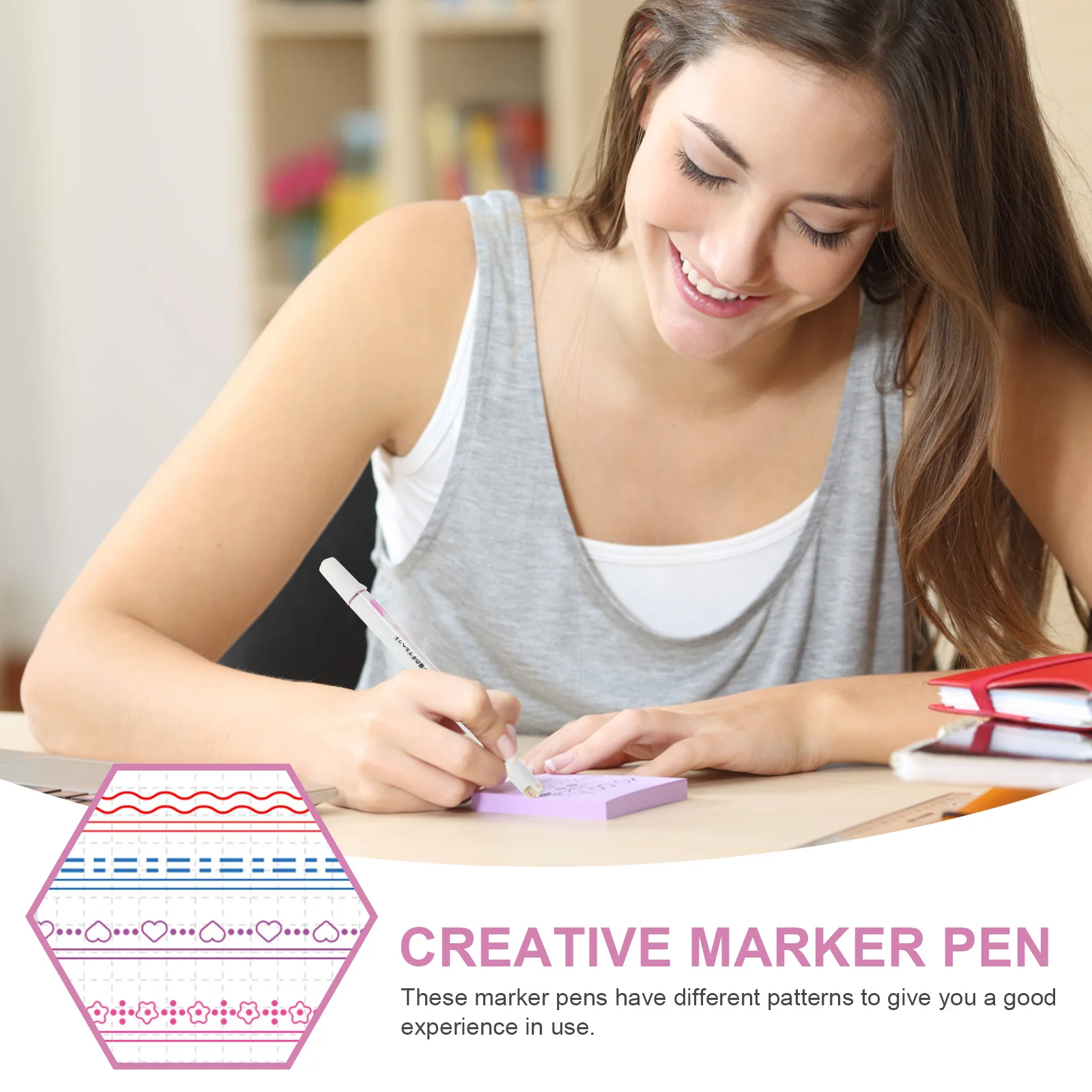 

8 Pcs Border Pens Scrapbook Accessory Scrapbooking Household Drawing Plastic Curve Office