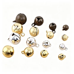BoYuTe (200 Pieces/Lot) 6-8-10-12mm Brass Bell Beads Small Tinker Bell Christmas Jingle Bell Diy Jewelry Making Findings
