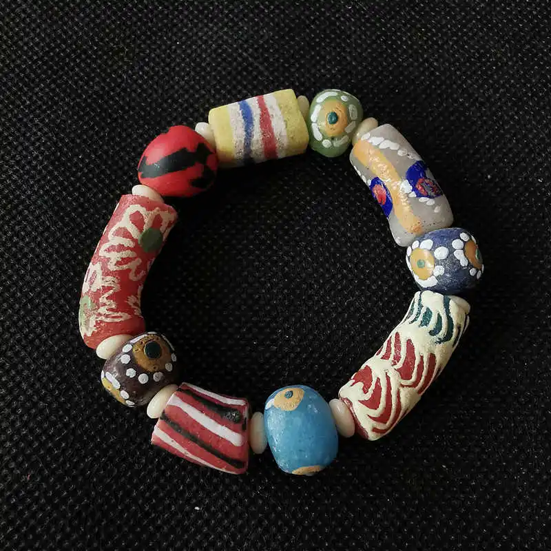 Alte lampwork perlen armbänder strecken bunte perlen für mädchen BB-288