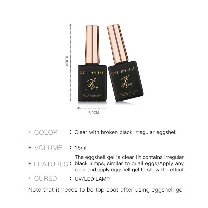 JTING 1 قطعة 15 مللي لا مسح عالي اللمعان قذيفة البيض قشر البيض معطف فوقي مسمار الأشعة فوق البنفسجية هلام البولندية