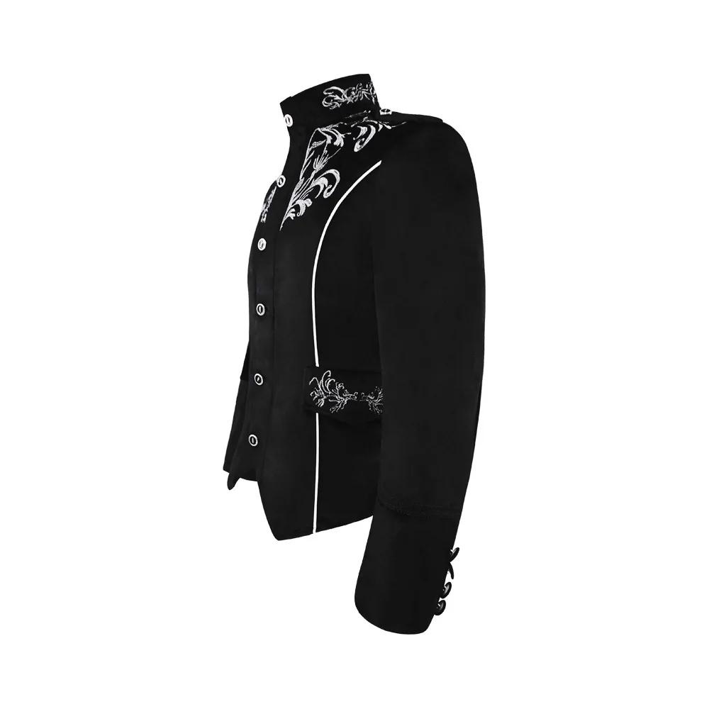 Gothic Steampunk Adult Men Jacket Medieval Victorian Court Noble Tuxedo Halloween Carnival Party Gentleman Tailcoat