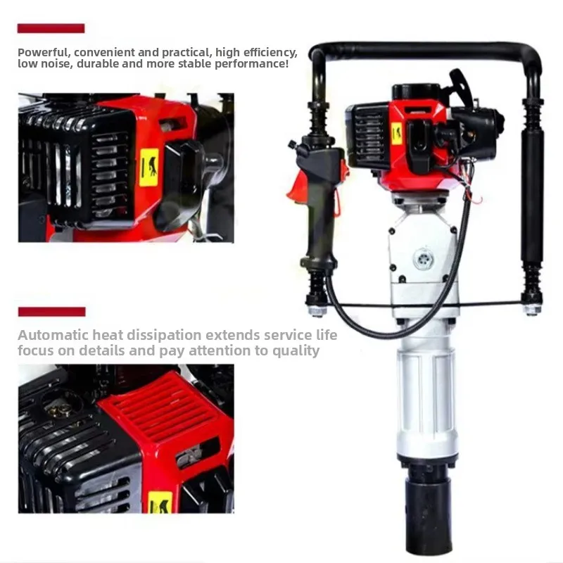 DPD-55 20-69mm Petrol Mini Excavator Pile Driver Hand Manual Post Driving Machine