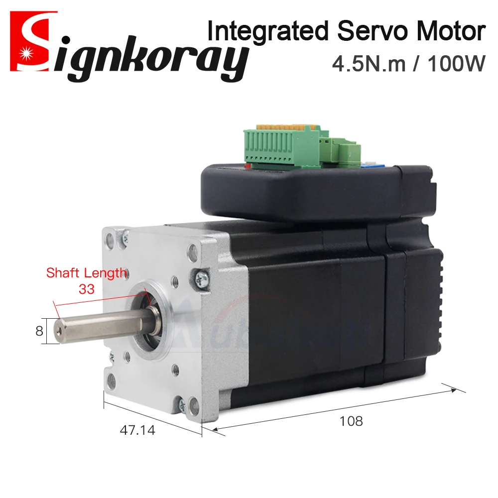 SignkoRay JMC Nema23 100W 0.29N.m 3000rpm Integrated Servo Motor Driver 36VDC 6A iHSV57-30-10-36 for CNC Engraving Machine